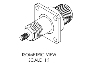 Winchester TRU-10734同軸射頻連接器HN(f)面板插座 Winchester TRU-10734同軸射頻連接器HN(f)面板插座